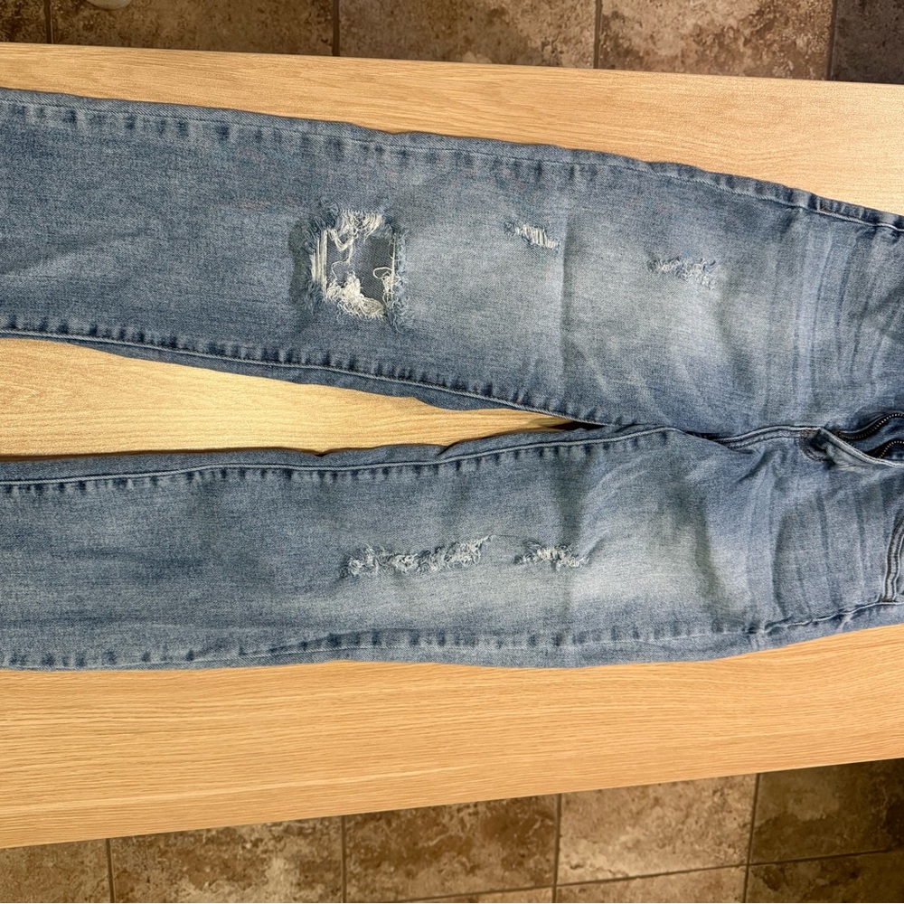 Classic Light Blue Distressed Skinny Jeans
